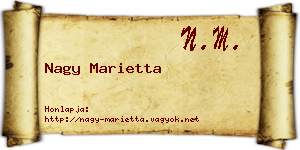 Nagy Marietta névjegykártya